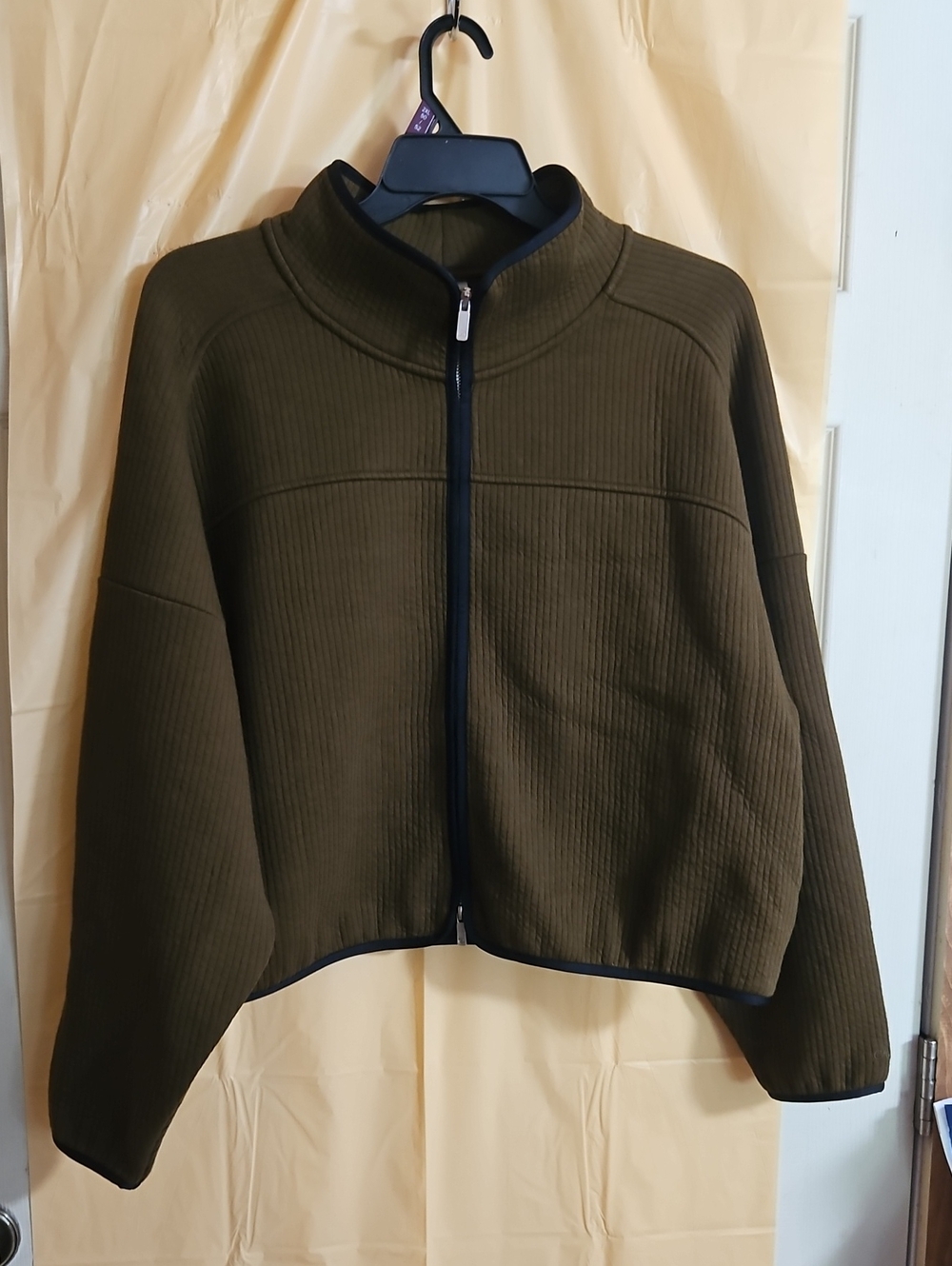 CALIA Women's Elevate Structured Full Zip: DARK KHAKI OLIVE: NEW WITH TAGS: XXL